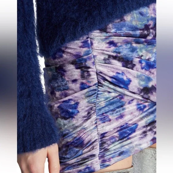 NWT ✨ Isabel Marant floral velvet mini skirt 38 - Picture 8 of 9